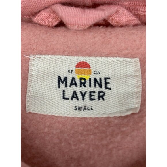 Marine Layer Archive Colorblock Hoodie Men’s Small Blue Yellow Pink Pullover - Picture 4 of 16
